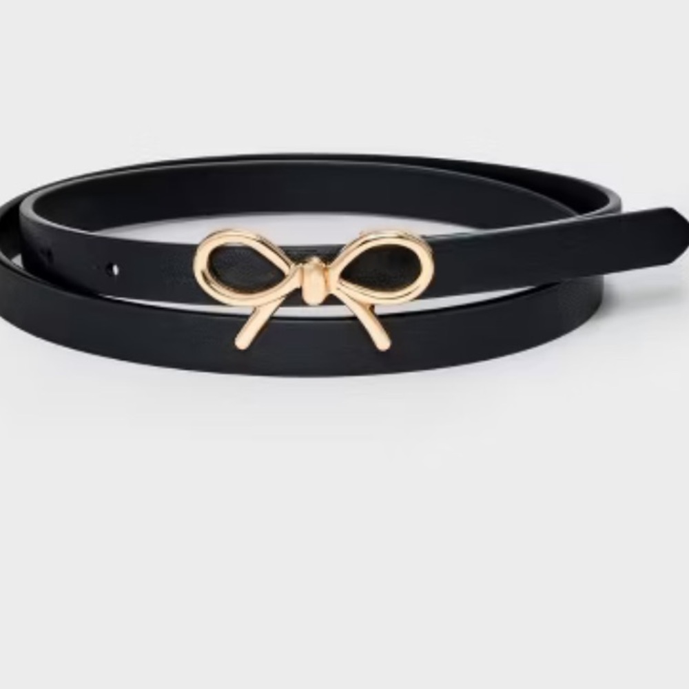 NWOT Target Black and Gold Belt with Stylish Bow size 3x! Fits 2x too!